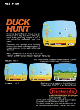 Duck Hunt (World) box cover back